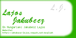 lajos jakubecz business card